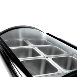 Vetrina refrigerata da banco / Vetrina superiore - 67 litri - 760 mm - per 8x GN 1/6 o 4x GN 1/3