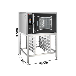 Bakkerij elektrische combisteamer - Touch - 6x EN 60x40 - incl. onderstel met bakplaathouder & wassysteem
