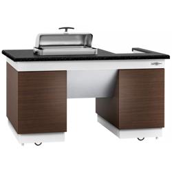 Mesa de preparación refrigerada DUBLÍN - 1600mm - encimera de granito negro