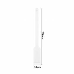 Roerspatel vlak - Polyethyleen - Blad:40x90mm - Lengte:750mm - wit
