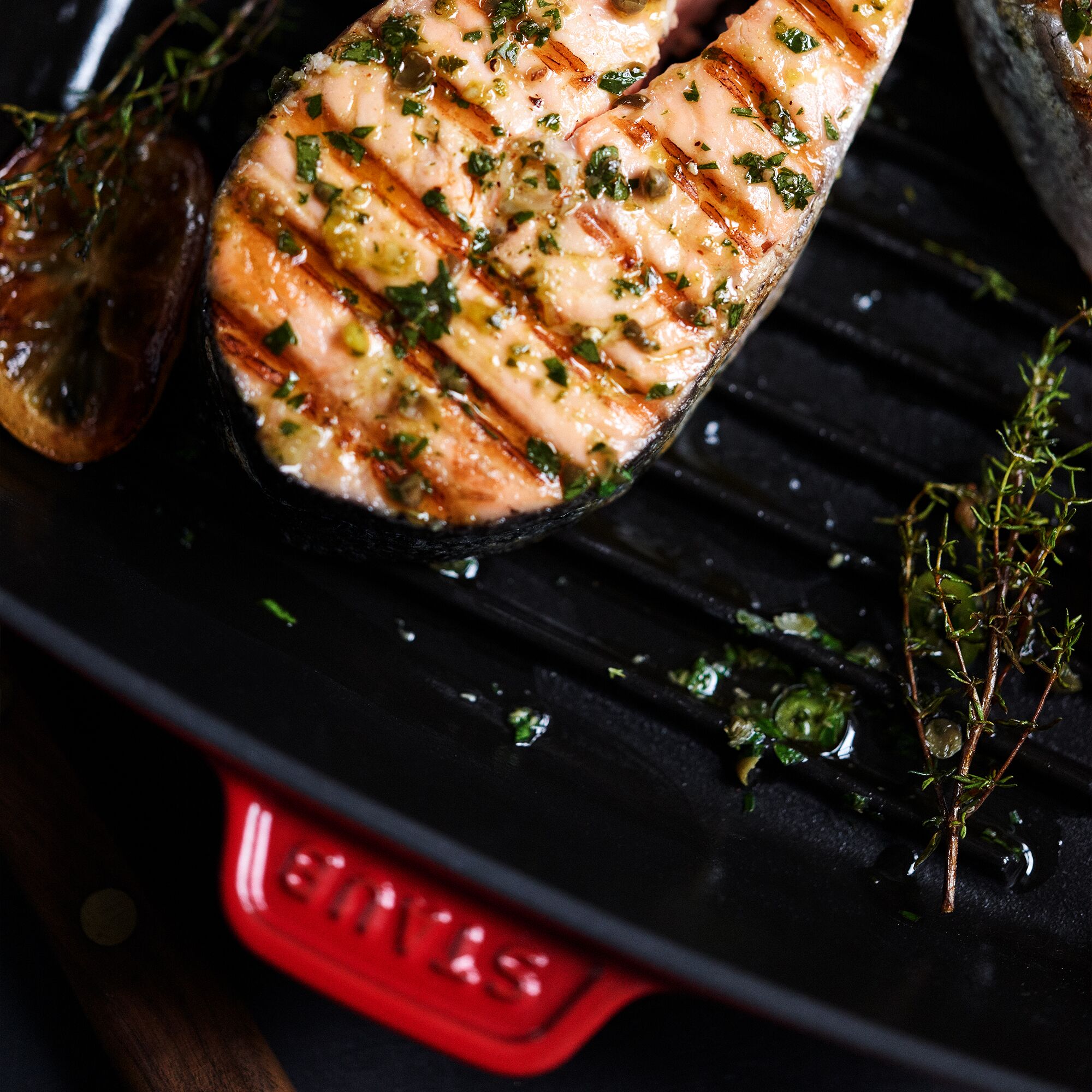 STAUB | GRILL PANS - American Grill - 260x260 mm - Fonte - Rouge Kirsch