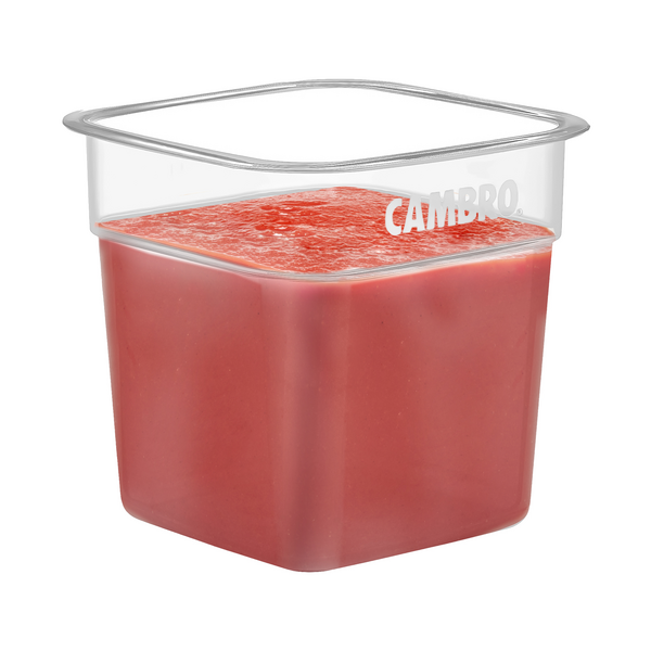 (6 stycken) CAMBRO | CAMSQUARES® polypropen FreshPro - behållare 0,9 liter - transparent
