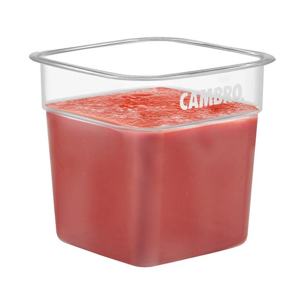 (6 stycken) CAMBRO | CAMSQUARES® polypropen FreshPro - behållare 0,9 liter - transparent