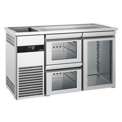 Direct Draw Beer Dispenser / Kegerator PREMIUM - 1550x700mm - Single Glass Door & 2 Drawers