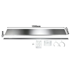 Roestvrijstalen basis - Lengte: 1500mm