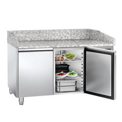 Table réfrigérée pour pizza ECO - 1500 x 800 mm - avec 2 portes