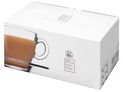 AQUA - مجموعة أكواب شاي زجاجية مع أطباق - 210 مل (قطع x24)