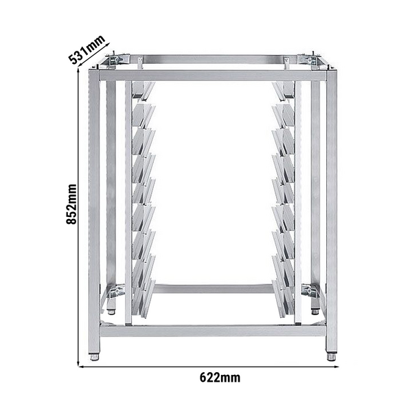 Bastidor para combinado y panadería + portabandejas para 9 × GN + 9EN