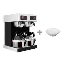 Filterkaffeemaschine - 2x 1,8 Liter - 4 kW - inkl. 2 Glaskannen
