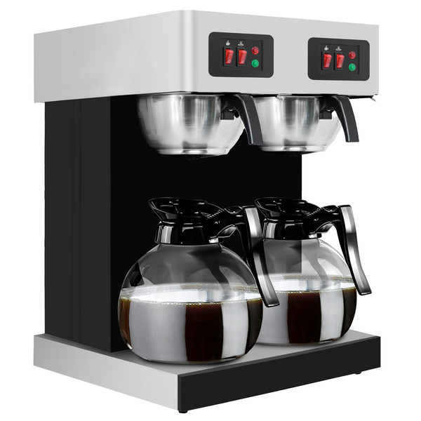 Máquina de café com filtro - 2x 1,8 litros - 4kW - incl. 2 jarros de vidro e 4 placas de aquecimento