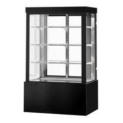 Hlađena vitrina za kolače Anna - za kolače - 950 l - 1200 mm - dvostruko ostakljenje - s kliznim staklenim vratima - s 3 policama - Crna