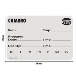 (6 pièces) CAMBRO | StoreSafe® Étiquettes rotatives - 250 étiquettes par rouleau