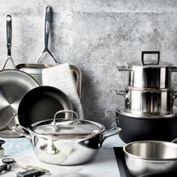 DEMEYERE | ATLANTIS 7 - Padella di servizio con coperchio a doppia parete - Ø 280mm - Acciaio inox
