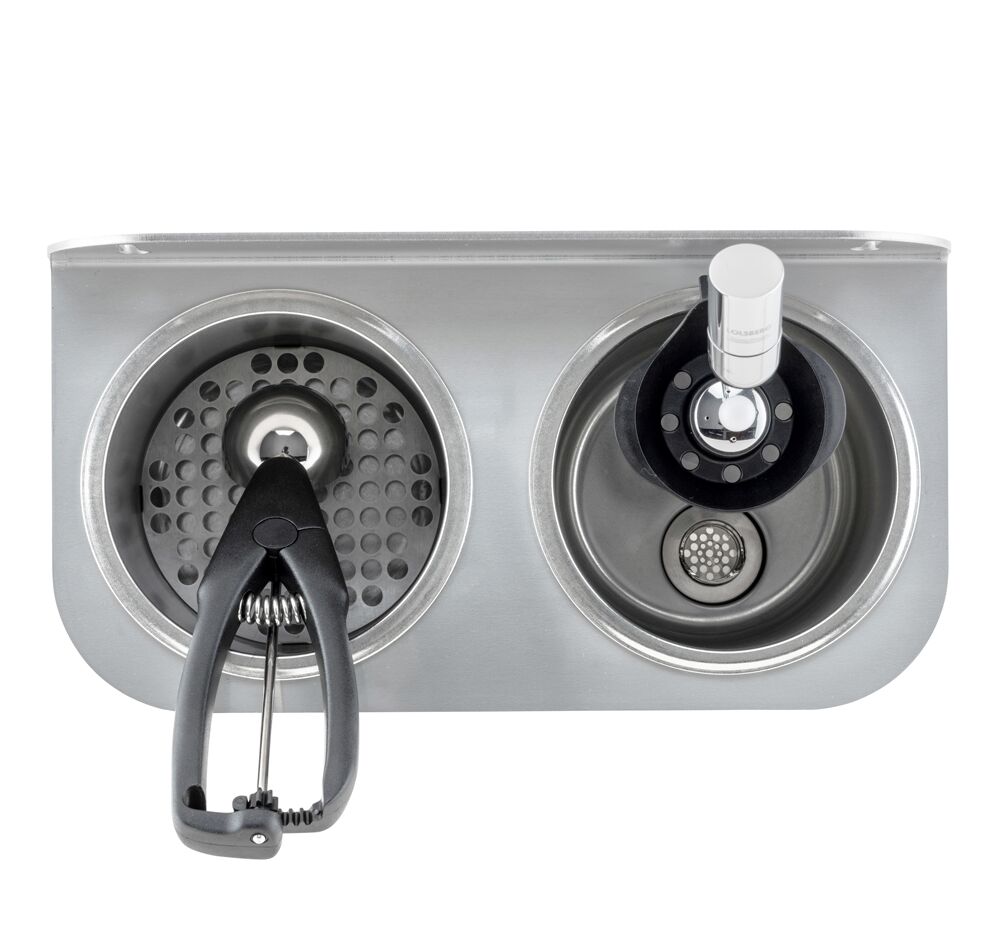 Lave-portionneur 312x161x210mm - avec clapet anti-retour (intégré) - incl. assiette-tamis