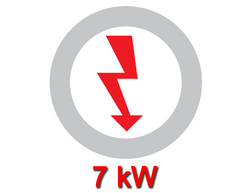 Sähköliesi - 7 kW - 2 levyä neliö