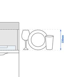 Lave-verres - Touch - 3,30 kW - avec pompe à détergent, à liquide de rinçage et à soude
