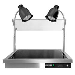 Warmhalteplatte mit Glas-Keramikfeld - 1,3 kW - mit 2 Infrarot-Wärmelampen