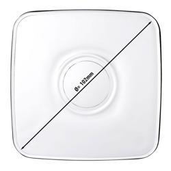 (72 pz) AQUA - Piattino per bicchieri da tè - Quadrato - 102x102mm