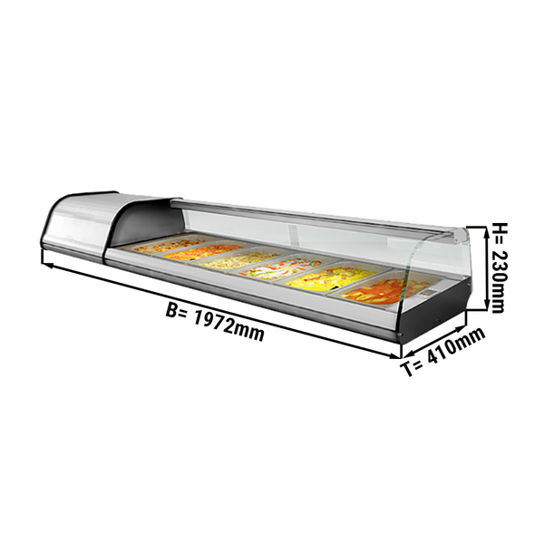Sushi és tapas hideg vitrin 8х GN 1/3 hez