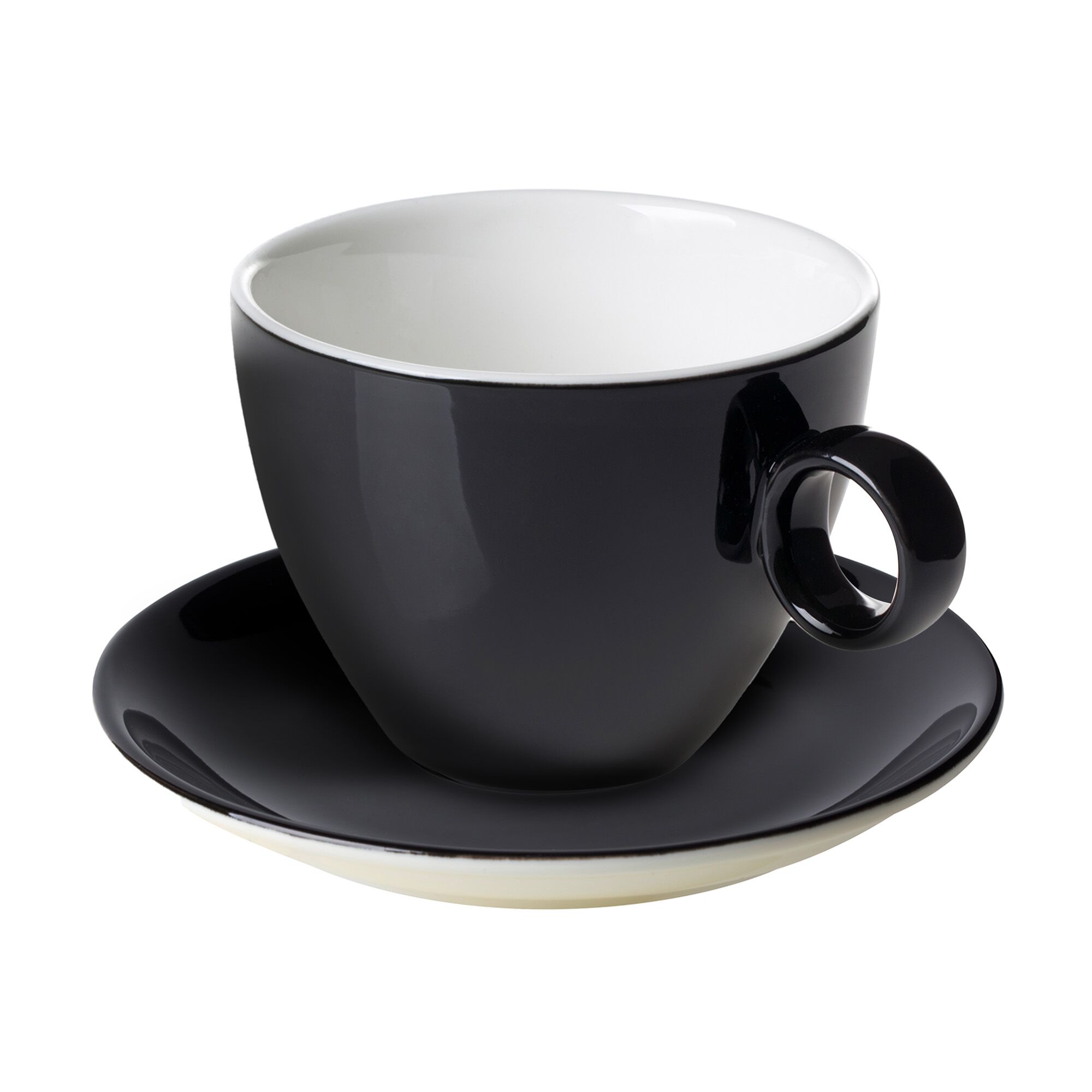 (6 pièces) BART COLOUR CAFE – Sous-tasse à cappuccino – Ø 155 mm – Noir