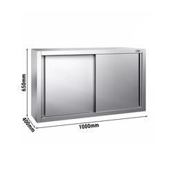 Armário mural PREMIUM - 1,0 m - com porta deslizante 0,65 m de altura