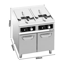 Dubbele elektrische friteuse - 22+22 liter - 44 kW - digitale bediening - Bflex Digital
