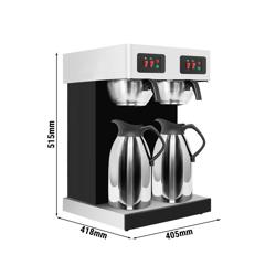 Filterkaffeemaschine - 2x 2 Liter - 3,8 kW - inkl. 2 Isolierkannen