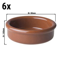 (6 szt.) CLASSICO - Tapas Ramekin - Ø 80mm - 80ml - Brązowy