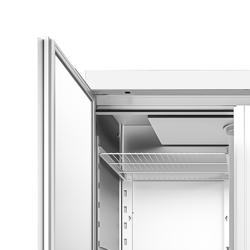 Koelkast RVS PREMIUM - 1400mm - 1200liter - tot +8°C - met 2 deuren - geforceerde koeling, automatische ontdooiing, LED‑verlichting