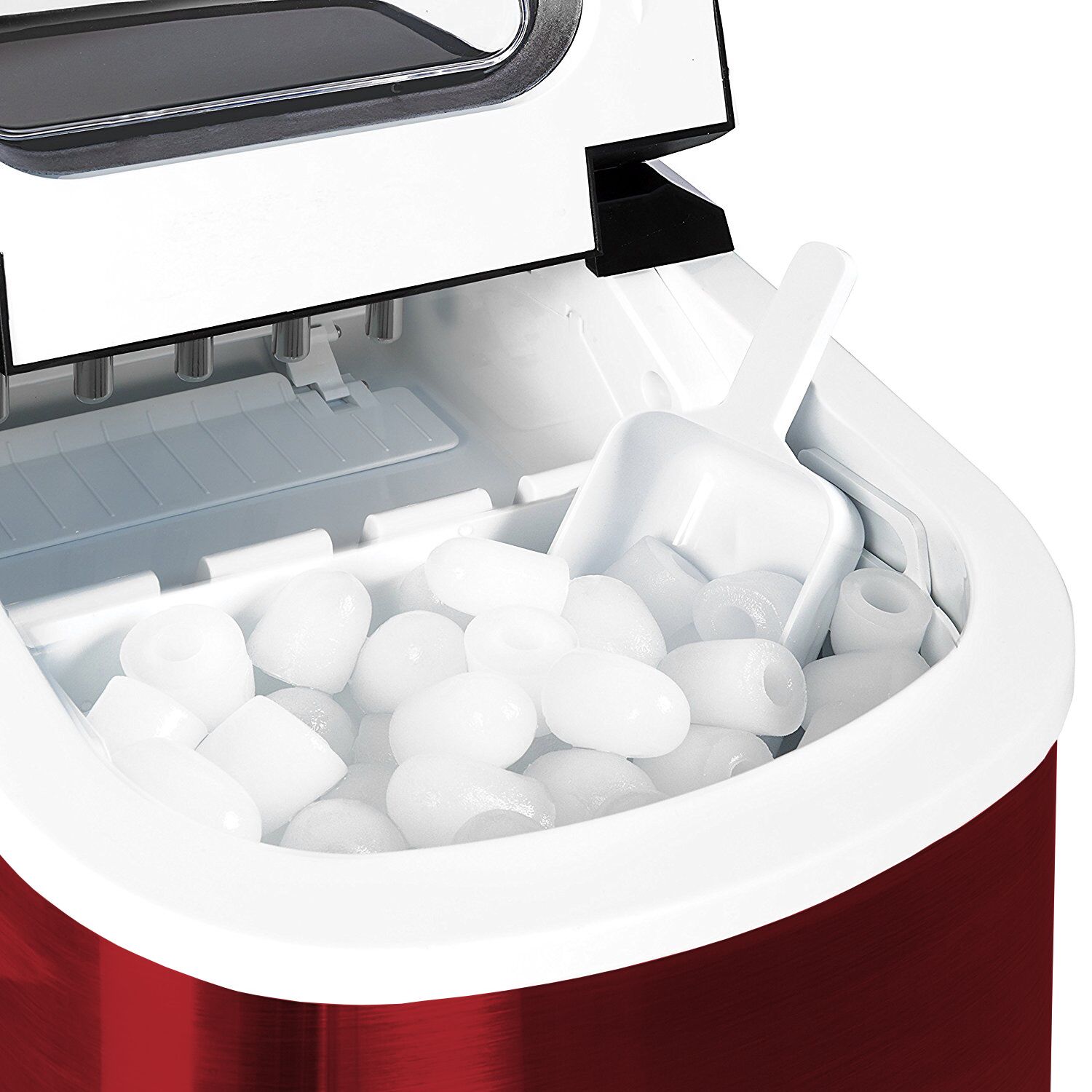 Machine à glaçons - Cylindre creux - 12 kg/24 h - Rouge