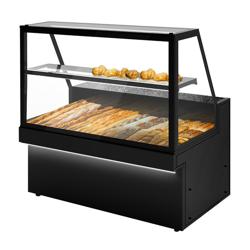 Brödmonter TORONTO - 1500x800x1400 mm - Färg Svart - med 1 hyllplan - Toppskiva i granit