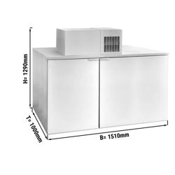 مبرد البراميل (Keg Cooler) - تجاري بوحدة تكثيف مدمجة - 6x50L برميل - 1510x1000mm