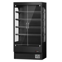 Witryna chłodnicza naścienna z drzwiami skrzydłowymi - 1002 mm - 440 litrów - z oświetleniem LED, 2 szklanymi drzwiami na zawiasach & 4 półkami	