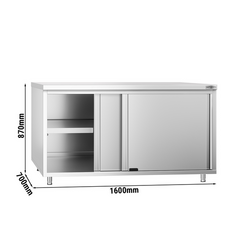 Arbejdsskab PREMIUM 1,6 m - med skydedør 