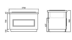 Banco per Buffet freddo PRAG - 1700mm - con vassoio di raffreddamento - per 4x GN 1/1