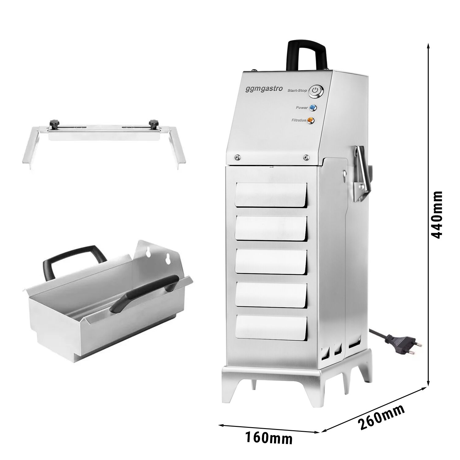 Filtre à huile de friture portable – 50 litres/minute – pour friteuses jusqu’à 20 litres