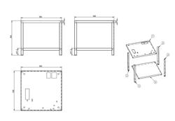 Basamento - Serie GS - per lavastoviglie e cesti - 586x568x496mm