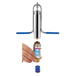 Rinser ποτηριών & σκευών - για εντοιχισμό σε πάγκο - με αυτόματη βαλβίδα πίεσης - με ενσωματωμένο ρυθμιστή ροής - 20x20x20 εκ