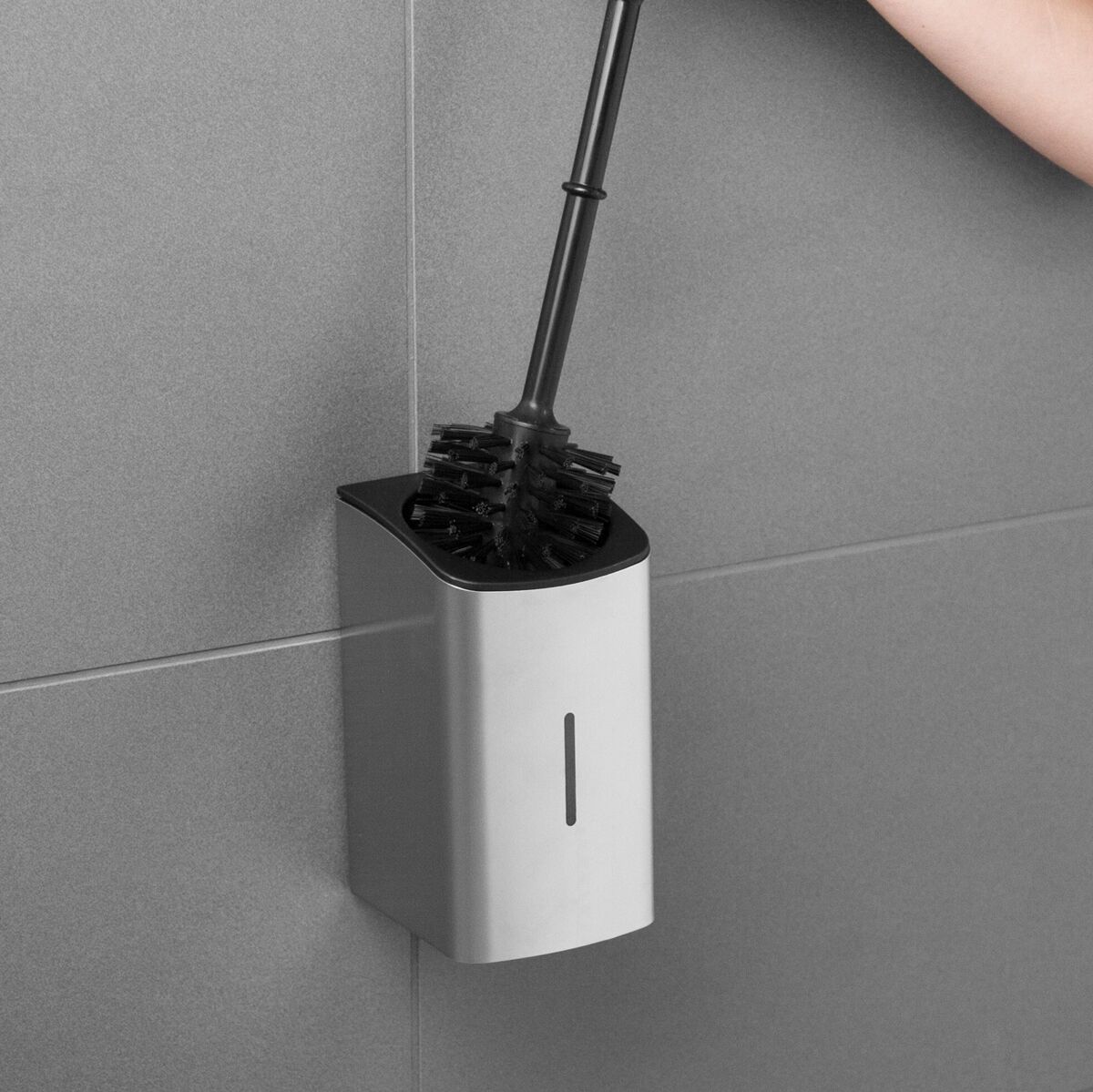 AIR-WOLF | Porte-brosse WC - ouvert en haut - inox