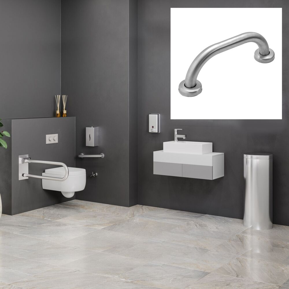 Barre d’appui droite - Acier inoxydable - Longueur: 600mm