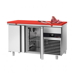 Vrieswerkbank PREMIUM - 1400x700mm - met 2 deuren - incl. snijplank rood