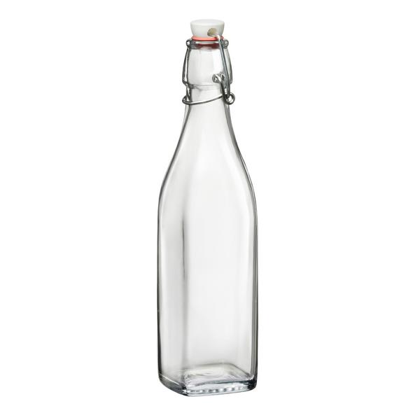 (6 pièces) Bouteille en verre Bormioli Rocco - DUBLIN - avec fermeture à étrier - 1 litre	