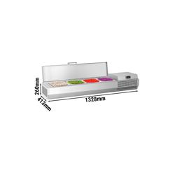 Opzetkoelvitrine PREMIUM PLUS - 1328x413mm - 4x GN 1/3