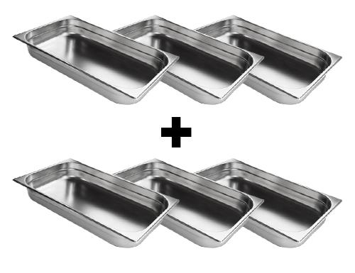 Contenedor GN de ​​acero inoxidable 1/1 - profundidad: 40 mm