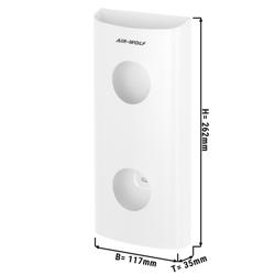 AIR-WOLF | Hygiënezakjesdispenser voor maximaal 25 hygiënezakjes - RVS Wit