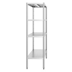 Nerezový regál PREMIUM - 1,2 x 0,5 m - se 4 policemi (NASTAVITELNÉ)