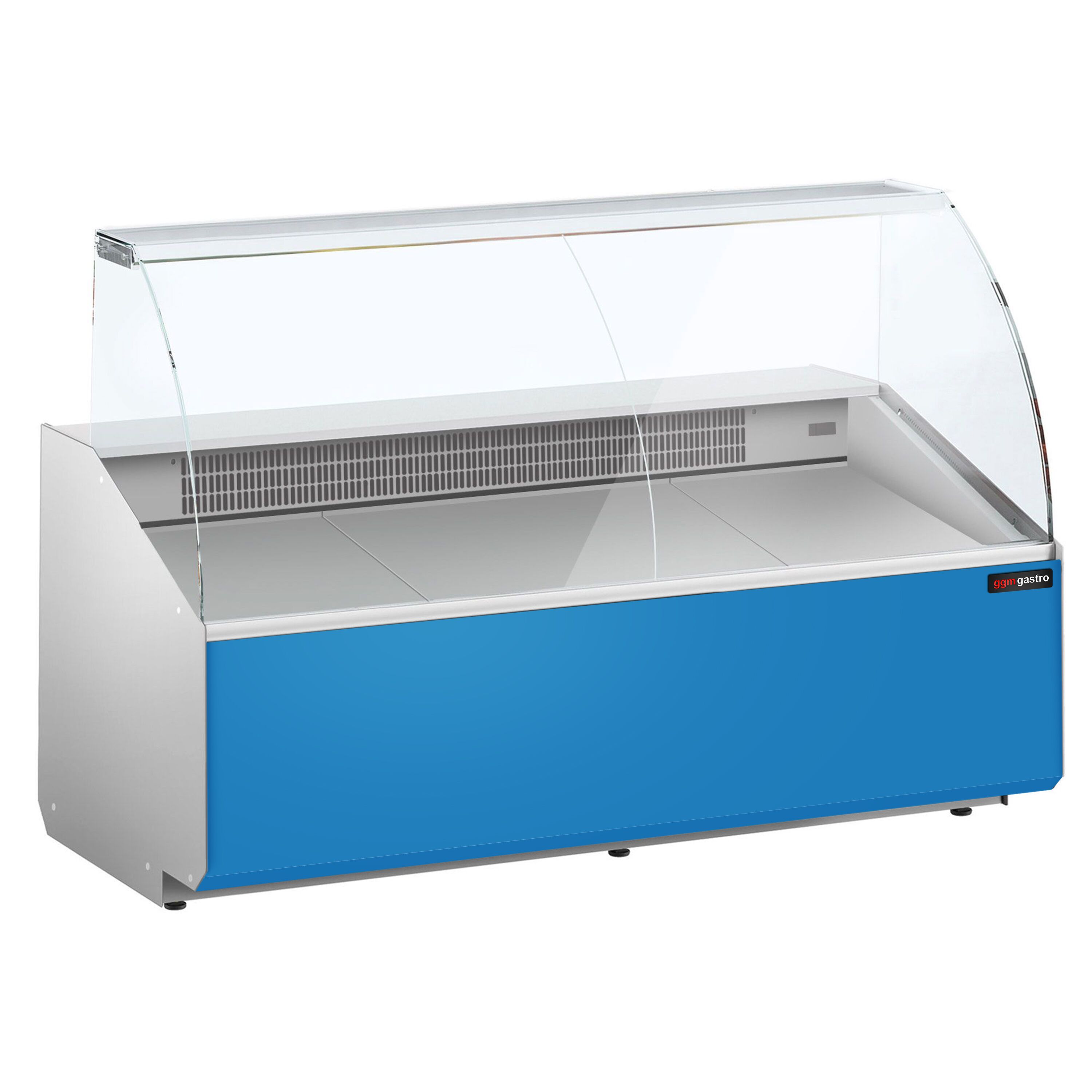 Comptoir vitrine réfrigérée - 1881x979mm - +2/+6°C - 387L - Façade bleue RAL5015