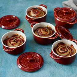 STAUB | CERAMIQUE - طنجرة كوكوت صغيرة - بقطر 100 مم - دائرية - سيراميك - نحاسي عتيق