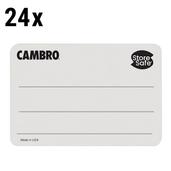(24 stycken) CAMBRO | StoreSafe® Roterande etiketter – obemärkta – 250 etiketter per rulle
