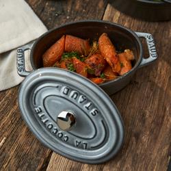 STAUB | Mini Cocotte Round Enamelled Cast Iron Casserole Dish – Ø 110 mm – Graphite Grey